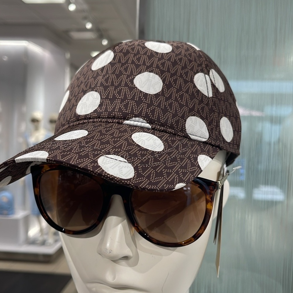 Michael Kors Women's Baseball Cap Hat Adjustable OS Chocolate BROWN DOTS
NWT - Picture 11 of 16